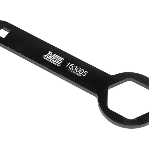 Chave com encaixe sextavado de 46 mm (com cantos arredondados) e cabo longo, para pivôs dianteiros raven 153005