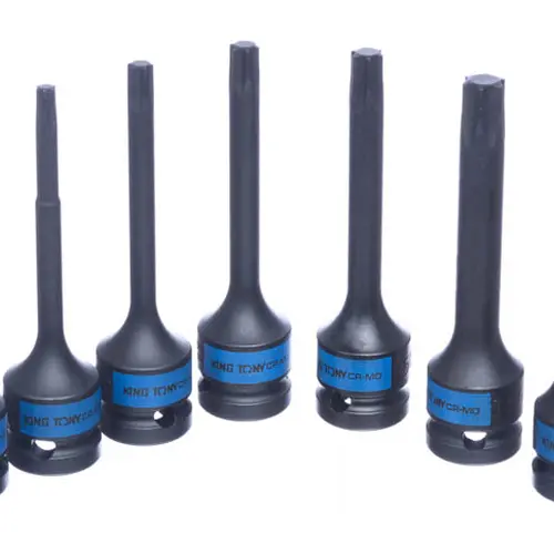 Jogo soquete impacto longo Torx 1/2" 7pçs 4467PP King Tony