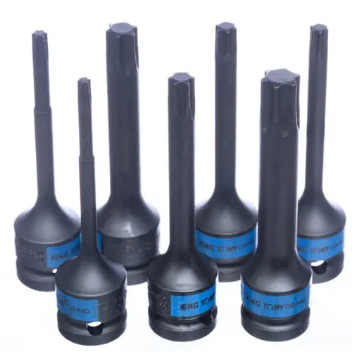 Jogo soquete impacto longo Torx 1/2" 7pçs 4467PP King Tony