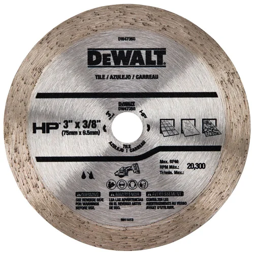 DISCO DIAMANTADO 3X3/8 (76X9,5MM) LISO DW47350 DEWALT