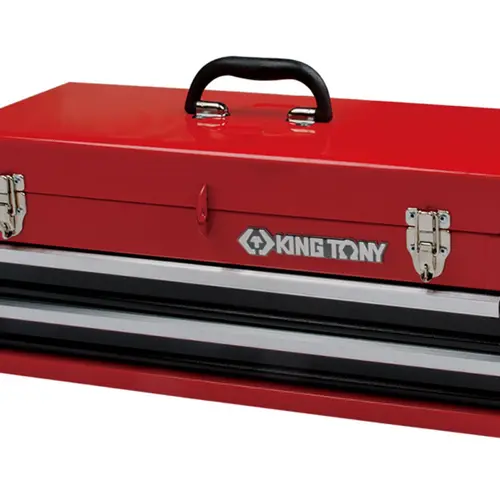 Baú Metálico Portátil com 2 Gavetas Vermelho - KINGTONY 87401-2