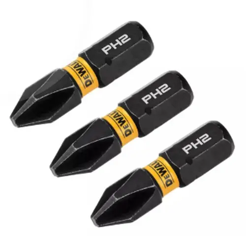 BITS PHILLIPS PH2 FLEXTORQ 1'' (2,5CM) CARTELA COM 3 UNIDADES DWAF1PH2IR3 DEWALT
