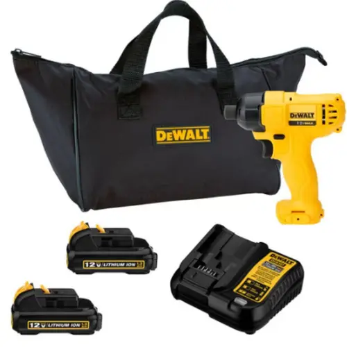 PARAFUSADEIRA IMPACTO 1/4 12V C/ 2 BATERIAS 1,3AH, CARREGADOR E MALETA 107NM DCF805C2-BR DEWALT