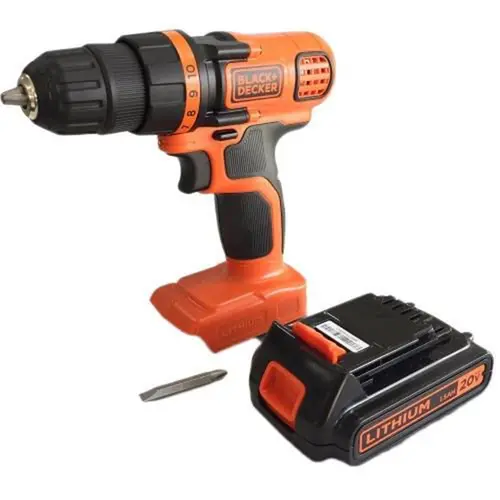 Parafusadeira e Furadeira 3/8 Pol. a Bateria Lítio 20V 1,5Ah com Carregador Bivolt - BLACK+DECKER-LD120