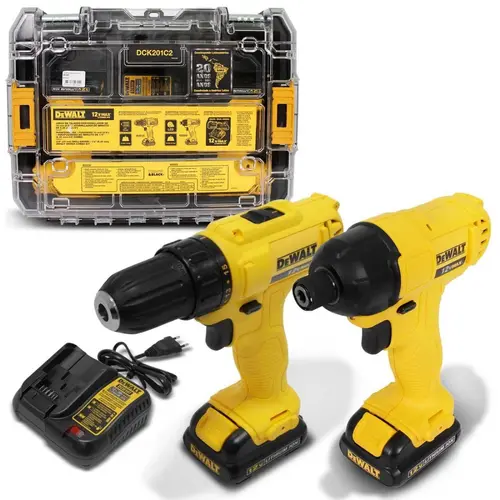 Combo Parafusadeira/Furadeira e Parafusadeira De Impacto 12V - DEWALT-DCK201C2-BR