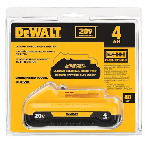 Bateria LI-ION Compacta XR 4Ah 20V MAX* - DCB240-B3 DEWALT	