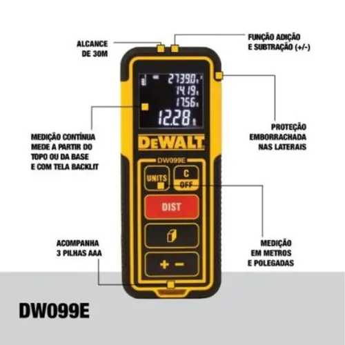 Trena a Laser 30m - DEWALT DW099E