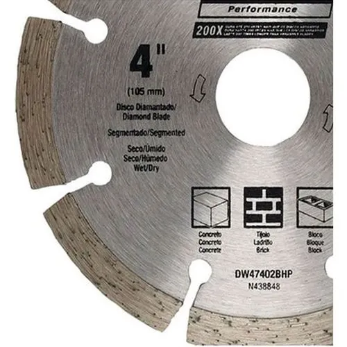 Disco diamantado 4'' 105m segmentado - DEWALT DW47402BHP