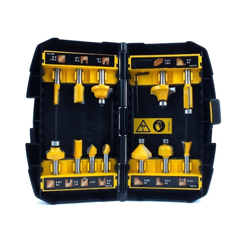 Jogo 12 Peças Fresas Tupia - DEWALT DW90016-LA