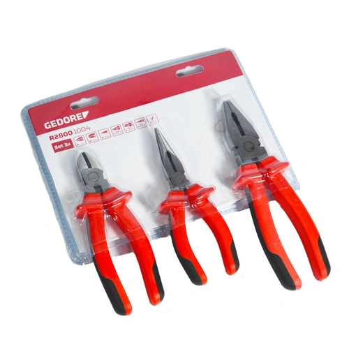 JOGO DE ALICATES COM 3 PEÇAS ISOLADO - GEDORE RED R28001004