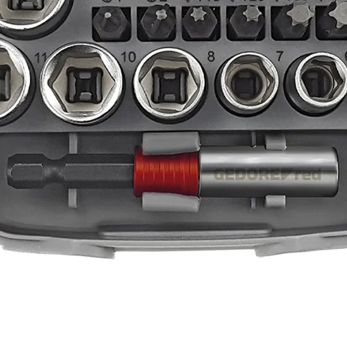 Jogo de Soquetes Sextavados com Catraca 1/4 Pol. CR-V com 23 peças - GEDORE RED R49005023