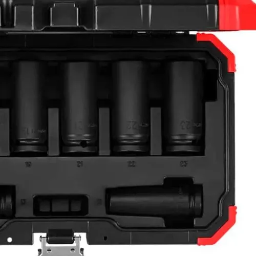 Jogo de Soquete de Impacto Cr-Mo 1/2 Pol. 12-23mm com 8 Peças - GEDORE RED R63003108