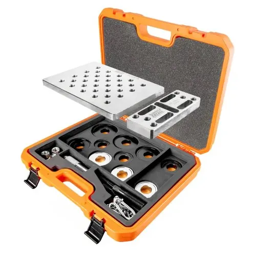 Kit de Ferramentas para Extrair e Instalar Rolamentos de Roda Dianteiros e Apoiar Mangas de Eixo com 29 Peças - RAVEN 103100