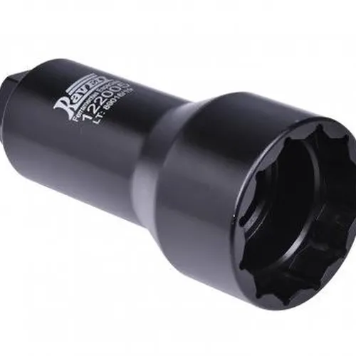 Soquete estriado de 54,5mm longo, para porca de retenção da árvore de saída da caixa de transmissão manual de 6 marchas Ford - RAVEN 122005