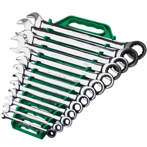 Jogo de Chaves Combinadas com Catraca Espelhadas em Polegadas com 13 Peças - BELZER 9312BJ