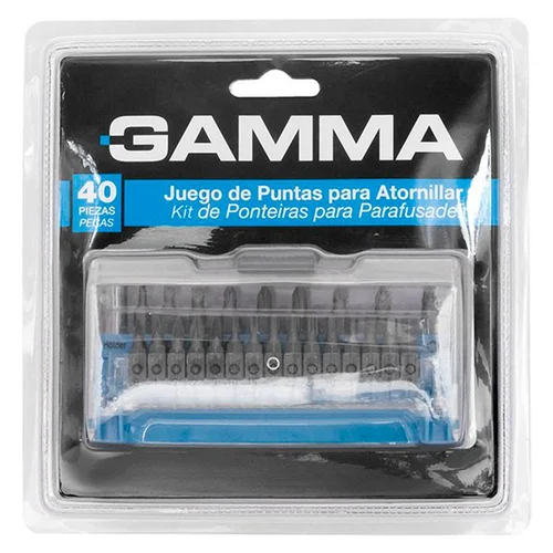 Jogo de Acessórios para Parafusadeira com 40 Peças - GAMMA G19523AC