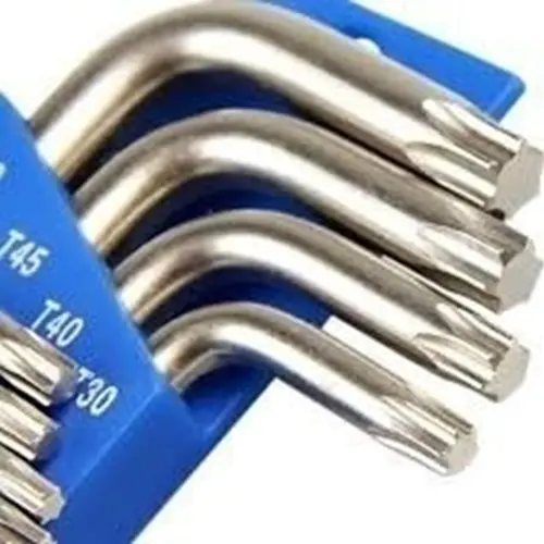 Jogo de Chaves Torx tipo L Extra Longa com 09 Peças T10 a T50 - KINGTONY-20319PR