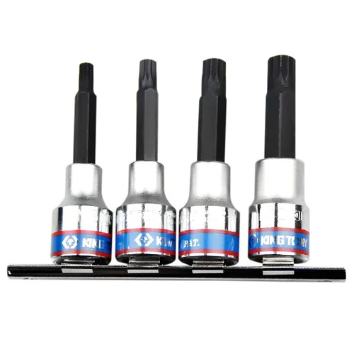 Jogo de Chave Soquete Multidentada 1/2 polegada com 4 Peças - KING TONY-4136PR