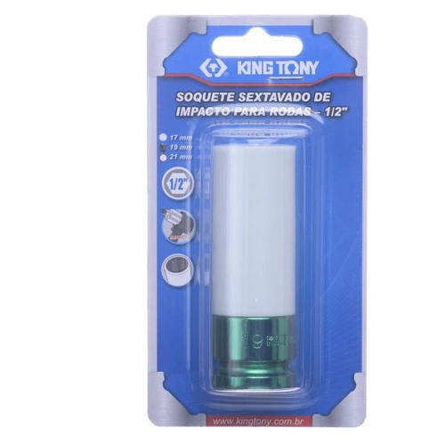 Soquete de impacto longo extra fino 1/2x19mm - KING TONY 494519MX