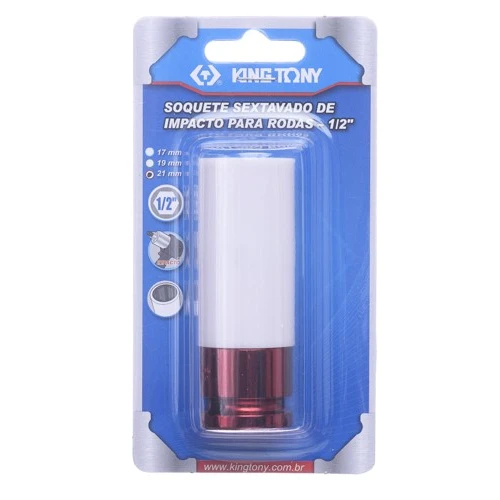 Soquete de impacto longo extra fino 1/2x21mm - KING TONY 494521MX