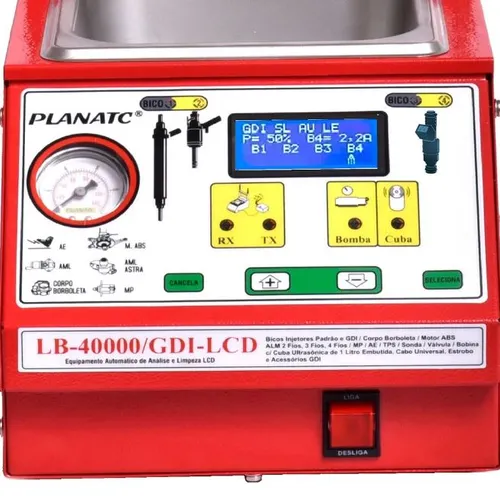 Máquina de limpeza e teste de injetores e injeção direta LCD - PLANATC LD40000/GDI