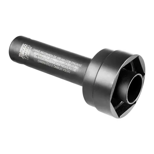 Chave sextavada de 106 mm P/ porca do cubo da roda traseira sem redução ("canela seca") Volvo (exceto as séries FH, NH e FM) e dos ônibus B10M e B12 734800 RAVEN