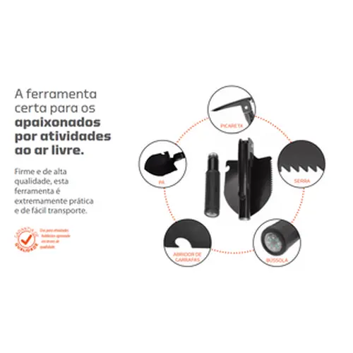 PÁ CAMPING MULTIFUNÇÕES 5X1 REF. - ROBUST S99886000