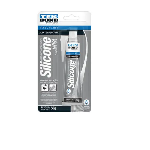 Silicone selante alta temperatura cinza 50g - Tek Bond