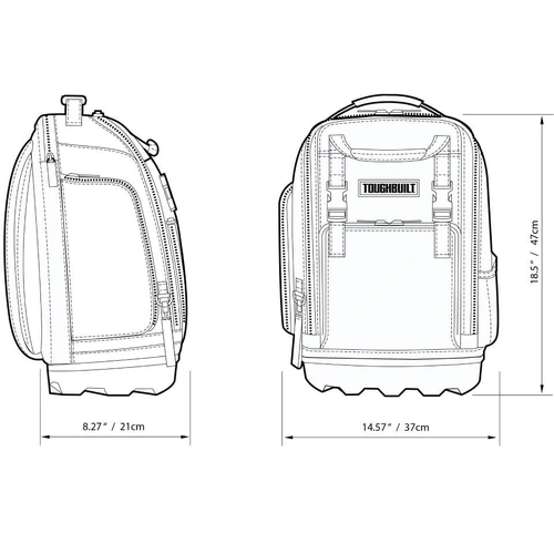 MOCHILA DE FERRAMENTAS PARA USO PROFISSIONAL TB-66C TOUGHBUILT