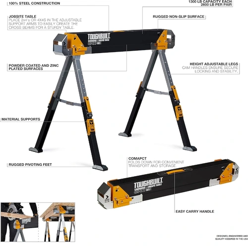 CAVALETE METALICO PROFISSIONAL PORTATIL TB-C700 TOUGHBUILT