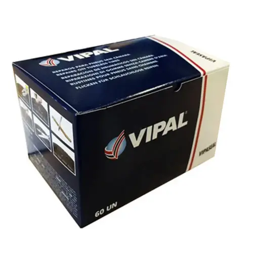 Refil Conserto De Pneu Sem Câmara Vipaseal Passeio Caixa Com 60 Pecas - Vipal