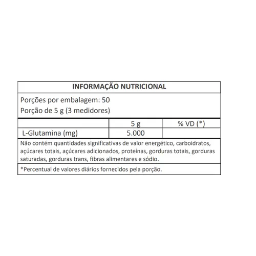 L-Glutamina 100% Pura (250G) - Masterway Suplementos