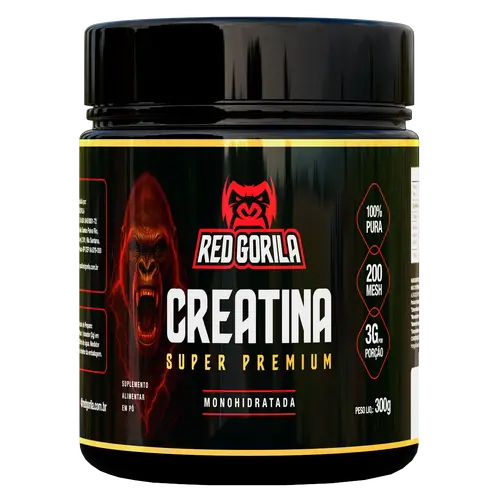 Creatina Super Premium Monohidratada 300g - Red Gorila