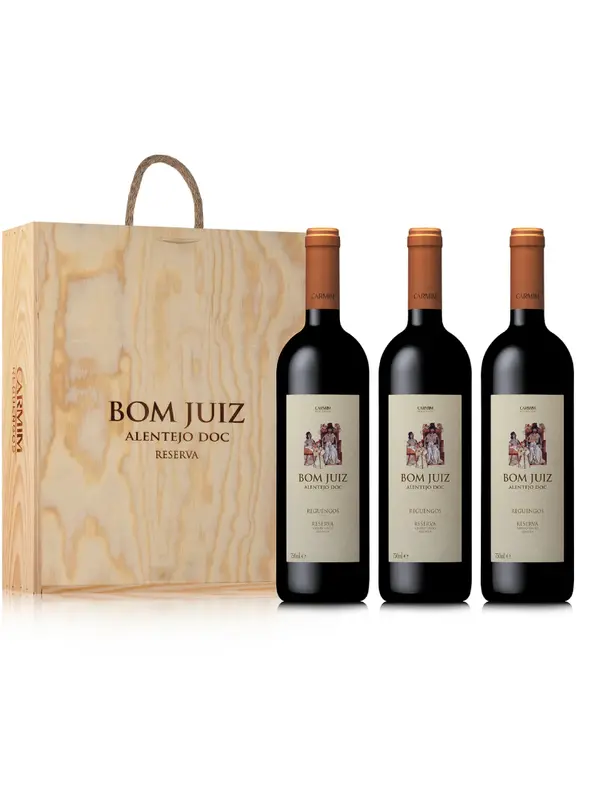 3 Unidades Vinho Bom Juiz - 750ml + CX Mad - Vinho Português